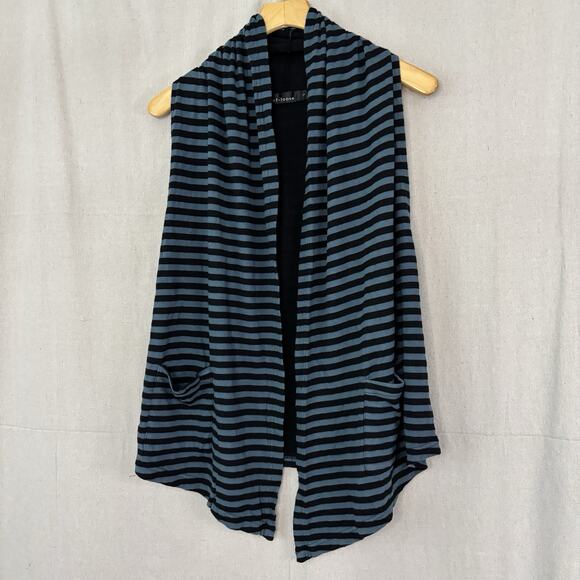 Cut Loose Womens Boho Indie Striped Knit Cardigan Vest Size M Hipster Casual - Picture 1 of 8